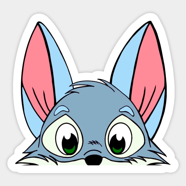 Pop-Up-Fox Arctic Landing Strip Sticker by DiaperedFancy